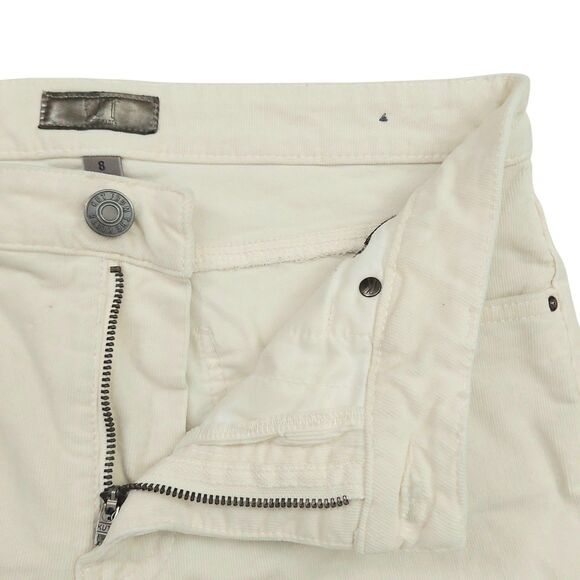 Kut from the Kloth Kelsey Corduroy Pants Womens 8 Ivory FAB AB Ankle Flare - Picture 4 of 12